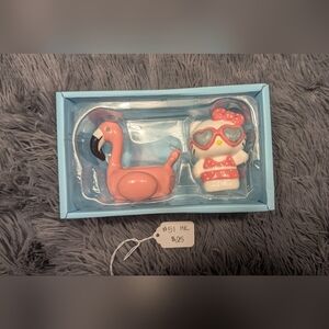 Hello Kitty Sanrio Flamingo Beachside Salt and Pepper Shakers